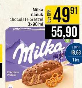 Milka nanuk chocolate pretzel 3x90 ml 