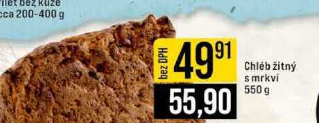 Chléb žitný s mrkví 550 g 