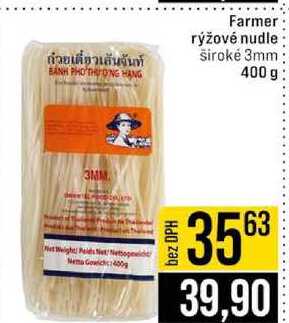 Farmer rýžové nudle široké 3mm 400 g 