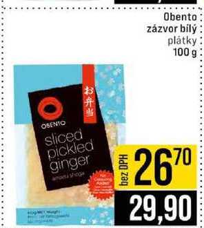 Obento zázvor bílý plátky 100 g 