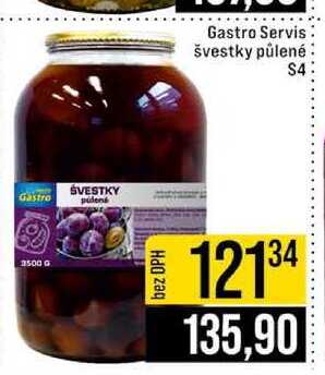Gastro Servis švestky půlené S4
