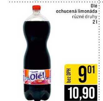 Olé ochucená limonáda různé druhy 2l