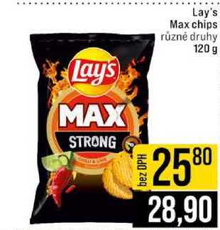 Lay's Max chips rūzné druhy 120 g