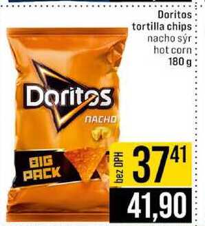 Doritos tortilla chips nacho sýr hot corn 180 g