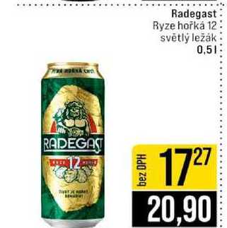 Radegast Ryze hořká 12 světlý ležák 0,5l