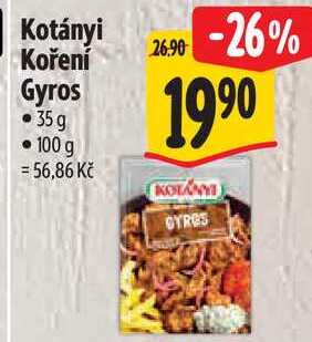 Kotányi Koření Gyros, 35 g