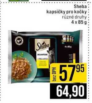Sheba kapsičky pro kočky různé druhy 4x85 g 