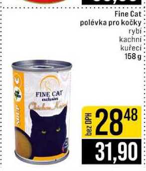 Fine Cat polévka pro kočky rybi kachni kuřecí 158 g 