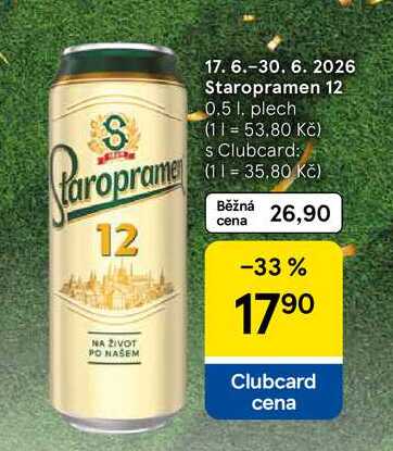 Staropramen 12, 0.5 l, plech