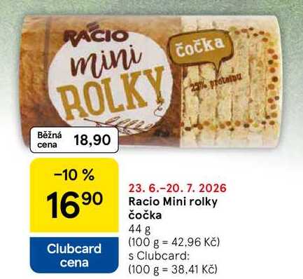 Racio Mini rolky čočka, 44 g