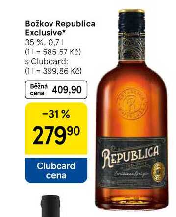 Božkov Republica Exclusive 35 %, 0.7 l
