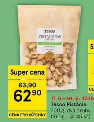 Tesco Pistácie, 200 g