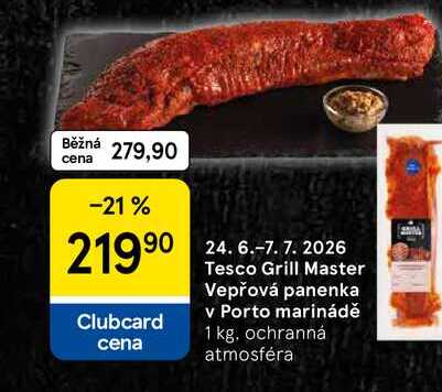 Tesco Grill Master Vepřová panenka v Porto marinádě, 1 kg 