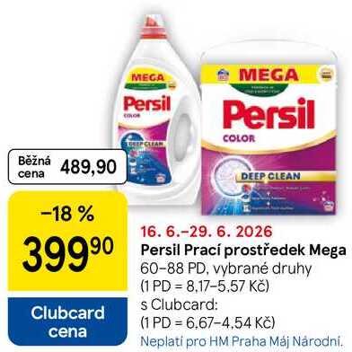 Persil Prací prostředek Mega, 60-88 PD, vybrané druhy