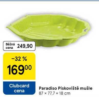 Paradiso Pískoviště mušle, 87 × 77,7 x 18 cm