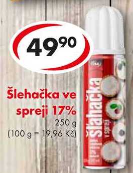 Šlehačka ve spreji 17%, 250 g