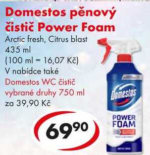 Domestos pěnový čistič Power Foam, 435 ml 