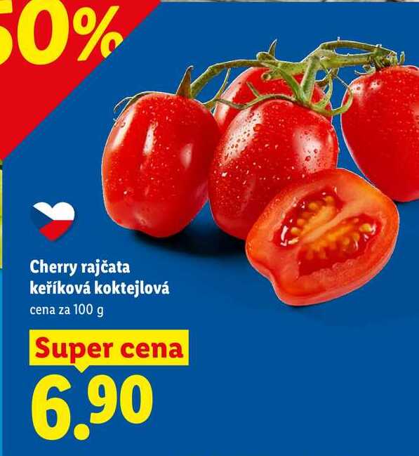 Cherry rajčata keříková koktejlová, cena za 100 g