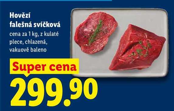 Hovězí falešná svíčková, cena za 1 kg 