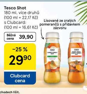 Tesco Shot, 180 ml, více druhů