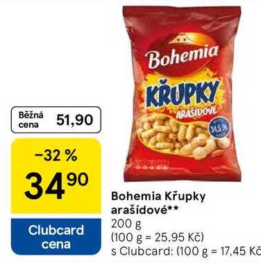 Bohemia Křupky arašídové, 200 g