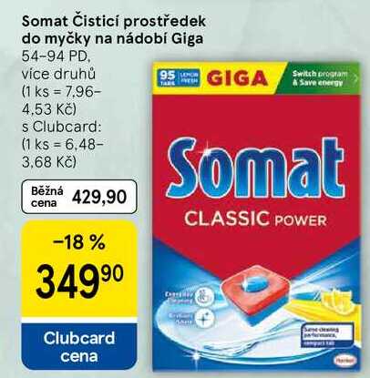 Somat Čisticí prostředek do myčky na nádobí Giga, 54-94 PD, více druhů 