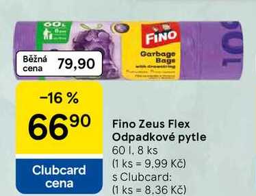 Fino Zeus Flex Odpadkové pytle, 60 l, 8 ks