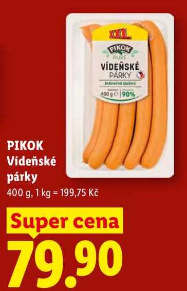 PIKOK Vídeňské párky, 400 g