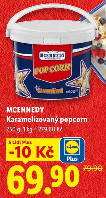MCENNEDY Karamelizovaný popcorn, 250 g