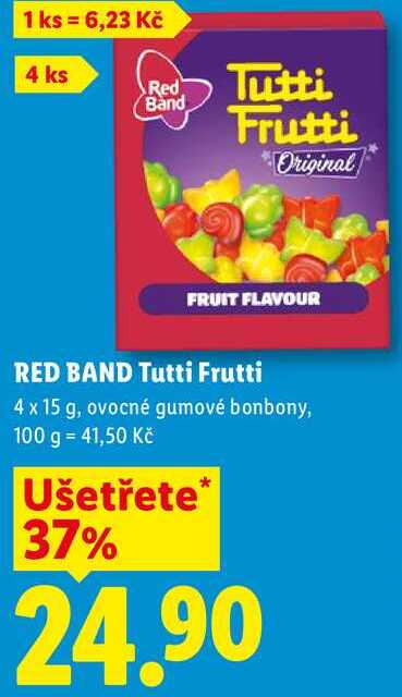 RED BAND Tutti Frutti, 4x 15 g 