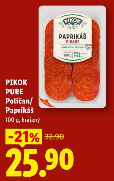PIKOK PURE Poličan/Paprikáš, 100 g