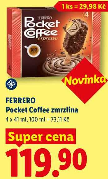 FERRERO Pocket Coffee zmrzlina, 4x 41 ml  
