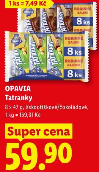 OPAVIA Tatranky, 8x 47 g 