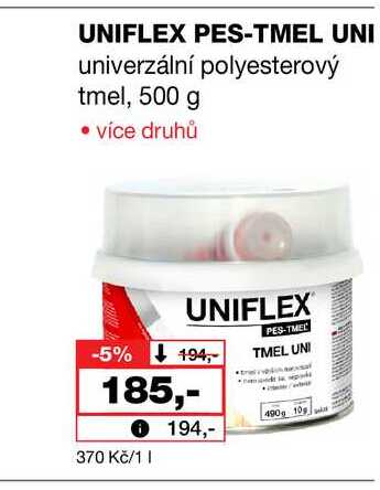 UNIFLEX PES-TMEL UNI univerzální polyesterový tmel, 500 g