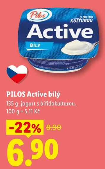 PILOS Active bílý, 135 g
