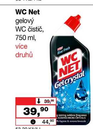 WC Net gelový WC čistič, 750 ml