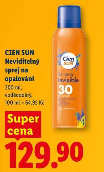 CIEN SUN Neviditelný sprej na opalování, 200 ml  