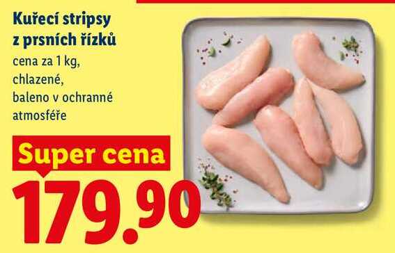 Kuřecí stripsy z prsních řízků, cena za 1 kg