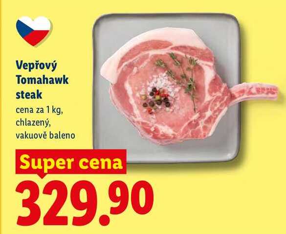 Vepřový Tomahawk steak, cena za 1 kg