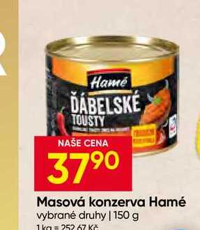 Hamé Masová konzerva vybrané druhy 150 g