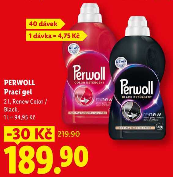 PERWOLL Prací gel, 2 l/40 PD