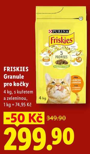 FRISKIES Granule pro kočky 4 kg,