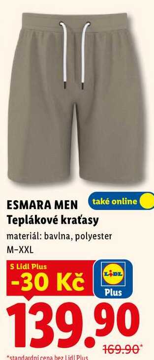 ESMARA MEN Teplákové kraťasy 