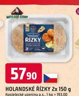 KOSTELECKÉ UZENINY HOLANDSKÉ ŘÍZKY 2x 150 g 