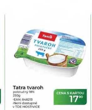 Tatra tvaroh polotučný 18% 250g