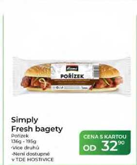 Simply Fresh bagety Pořizek 136g-195g 