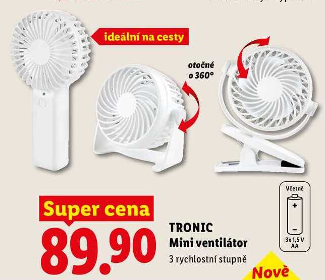 TRONIC Mini ventilátor