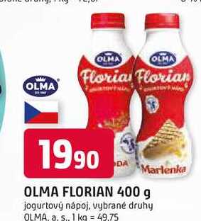 OLMA FLORIAN 400 g jogurtový nápoj
