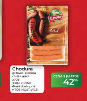 Chodura grilovací klobása chilli a med 270g