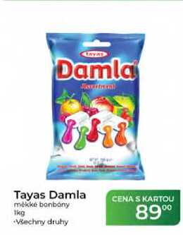 Tayas Damla měkké bonbony 1kg 